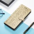 Etui til Samsung A14 5G gull lær flip-kort