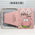 Stilfuldt etui til iPad 7/8/9 10.2\" pink Patrick Star malet crayon small
