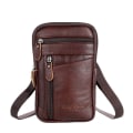 Miniatyrbillede 2 af 5: Mænd kvinder Fanny Pack Taljetaske Mænds mobiltelefonbælte Udendørssport En-skulder Small Business for at indsamle penge Black [single layer three pockets]] 21 * 13cm eight inches