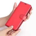 Etui til Samsung S24 rød flip tilpasset lærbehandling Red