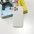 Fodral för iPhone 17 Vit, solid läder, halvskal med textur