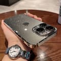 Skal för iPhone 17 Titanium Grå Stjärnglitter Transparent Linsskydd för Stöttålighet