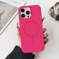 Fodral för iPhone 17 Rosaröd Flytande Magnetisk Silikon