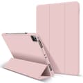 Stilfuldt etui til iPad 9.7\" 2017/2018 Bagside Baby Pink Silikone Blød Rem