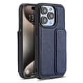 Fodral för iPhone15 marinblå kortplats magnetisk flip