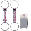 2-pack bagageremmar för resväskor, 25 färger, justerbar elastisk resväskrem med dubbel stabilitetsdesign, handsfree Monster
