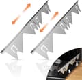 Spisglappskydd i rostfritt stål, 2-pack värmebeständig köksglappfyllare, spisdekorationsset, silver silver