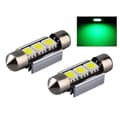 C5W SV8.5 LED-lamppu Canbus, 39 mm, vihreä, 2 kpl. 39mm vihreä 2 kpl 39mm Gröna 2-pack