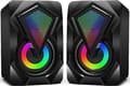 Gaminghögtalare, datorhögtalare, PC-högtalare, svart