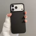Silikonfodral för iPhone 17 Pro, Stötsäkert, TPU, Svart black iPhone 17 Pro