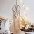 Stor drömfångare Boho Makrame Drömfångare Bomull Vävd Makrame Väggbonad