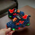 Spiderman LED træningssko blinkende sneakers til børn, blå, EU21 Blue EU21