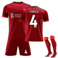 Virgil Van Dijk fotballdraktsett for voksne herrelag 2021-1 barn 16 (90-100 cm)