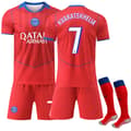25-26 Ny sæson Paris Saint-Germain Udebanefodboldtrøje med strømper nr. 2 Hakimi 28 No.2 Hakimi 28