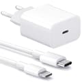 Lader for iPhone - Hurtiglader - Adapter + Kabel 20W USB-C Hvit 1-pakning iPhone 1-pakning iPhone 1-Pack iPhone
