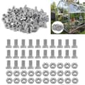 50 st aluminiummuttrar set växthus rostfria muttrar för uteplats växthustillbehör