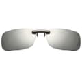 Clip-on Solglasögon Metall Silver Spegelglas 37x59mm