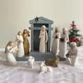 11 stk. Willow Tree Julekrybbefigur Statue Håndmalt Dekor Julegave Juledekorasjon Ornament