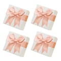 4 st små presentaskar för smycken, 7x7x3,5 cm smyckesdisplay presentaskar med rosett