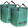 2-pack 500L trädgårdssäckar, kraftiga trädgårdsavfallssäckar, robusta och hopfällbara PP-avfallssäckar, UV-stabila (2-pack - 500L, grön)