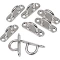 M8 (8-pack) - Kraftig rektangulär U-formad vägg- eller takmonteringskrok (80 x 25 mm) fästring