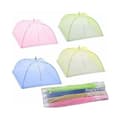 4-pack matklocka/insektsklocka/mattält/hopfällbart matparaply i nät (rosa, grön, gul, blå)