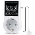 Termostat Digital Temperaturregulator Pluggar, Värmetermostat med NTC-givare