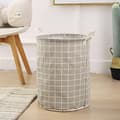 Stor tvättkorg Rund Smutsiga Kläder Fällbar Hink Förvaringsfat Organizer Gray 1pc