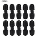 10x rette vanningskoblinger for 16 mm PE-rør - POM, svart