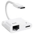 Pikkukuva 1 / 5: Usb C - Ethernet -sovitin, Usb Type C - Rj45 Gigabit Ethernet Lan -sovitin Pd 60w -laturilla, Air/pro:lle