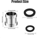 Miniatyrbillede 2 af 5: 2 stk. 22/24 mm han til han vandhaneadapter, 22 mm han til han NPT-gevind, egnet til køkkenluftfilter vandfilter
