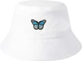 Unisex Mode Broderad Solhatt Sommar Fiskarmössa för Män Kvinnor Tonåringar