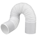 2m bärbar luftkonditioneringsavgasrör - 130mm (13cm) diameter, vit PP, universal