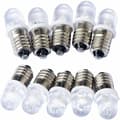 10 stk E10 12V LED Spotpærer Varm Hvit