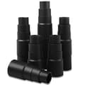 Dammsugarslangadapter 25 mm → 42 mm, 6-pack, svart PVC