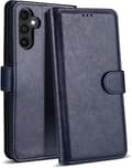 Samsung S24 Mobilskal - Läder Folio Flip Stötsäkert Skydd med Kortplatser Plånbok
