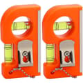 2 stk. Lomme Magnetisk Vaterpas Horisontalt Vertikalt Mini Præcisionsboblevaterpas med Nøglering 85*45*20mm