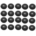 Miniatyrbillede 1 af 5: 20 sorte PP-plast radiatorrørsdæksler - Clip-on rosetter, 30 mm indvendig diameter / 60 mm udvendig diameter, til 8-30 mm rør