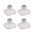 Set med 4 E27-socklar för LED-lampor (220-250V AC, vit)