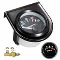 52 mm (2\") vanntemperaturmåler - 40-120°C - Svart hus og hvit LED - 12V