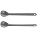 2 st Titanium Sked 21,5 cm X 3,9 cm Campingsked Utomhus Servis Långskaftad Titaniumsked
