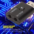 Miniatyrbillede 2 af 5: USB Bluetooth-sender/modtager, 2-i-1 TX- og RX-tilstande, understøtter Bluetooth 5.0 SBC-codec, 3,5 mm og USB-A-stik, letvægtsdesign