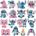 16 stk Lilo & Stitch broderte stryke-på-lapper for klær, jakker