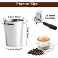Miniatyrbillede 2 af 5: 58 mm kaffemålekop i rustfrit stål, pulverføder, filterholderdispenser til espresso