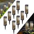 Set med 8 IP65 LED utomhussollampor - varmvit, 6-8 timmars uppladdningsbart batteri, trådlös