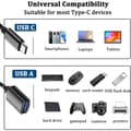 Miniatyrbillede 2 af 5: USB-C til USB-adapter [2-pak], OTG-kabel USB Type-C han til USB-A hun, kompatibel med iPhone 16/15 Pro Max, iPad Pro, MacBook Pro/Air,..