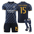Pikkukuva 1 / 10: 23-24 Real Madrid Away Royal Blue Paidanumero 10 Modric 7 Pooh C Ronaldo 5 Bellingham Jalkapallopaita NO.15 VALVERDE L NO.15 VALVERDE L