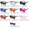 Miniatyrbillede 2 af 7: Ny Trend Store One Piece Ramme UV400 Solbriller Street Shot Kørebriller Black-Gradient Silver