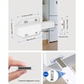 Pikkukuva 2 / 5: Push to Open -mekanismi, 2 kpl, avaa painamalla -tyyppinen magneettilukko kaapin ovien ja laatikostojen järjestelmään, magneettisalpa, painamalla avattava vaimennin kaapin oveen