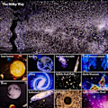 Miniatyrbild 3 av 4: Nattlampa Galaxyprojektor Stjärnhimmelsprojektor Tin (13 sets of films)